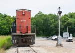 AOK 9362 sits next to an old Rock Island Signal at Howe, OK